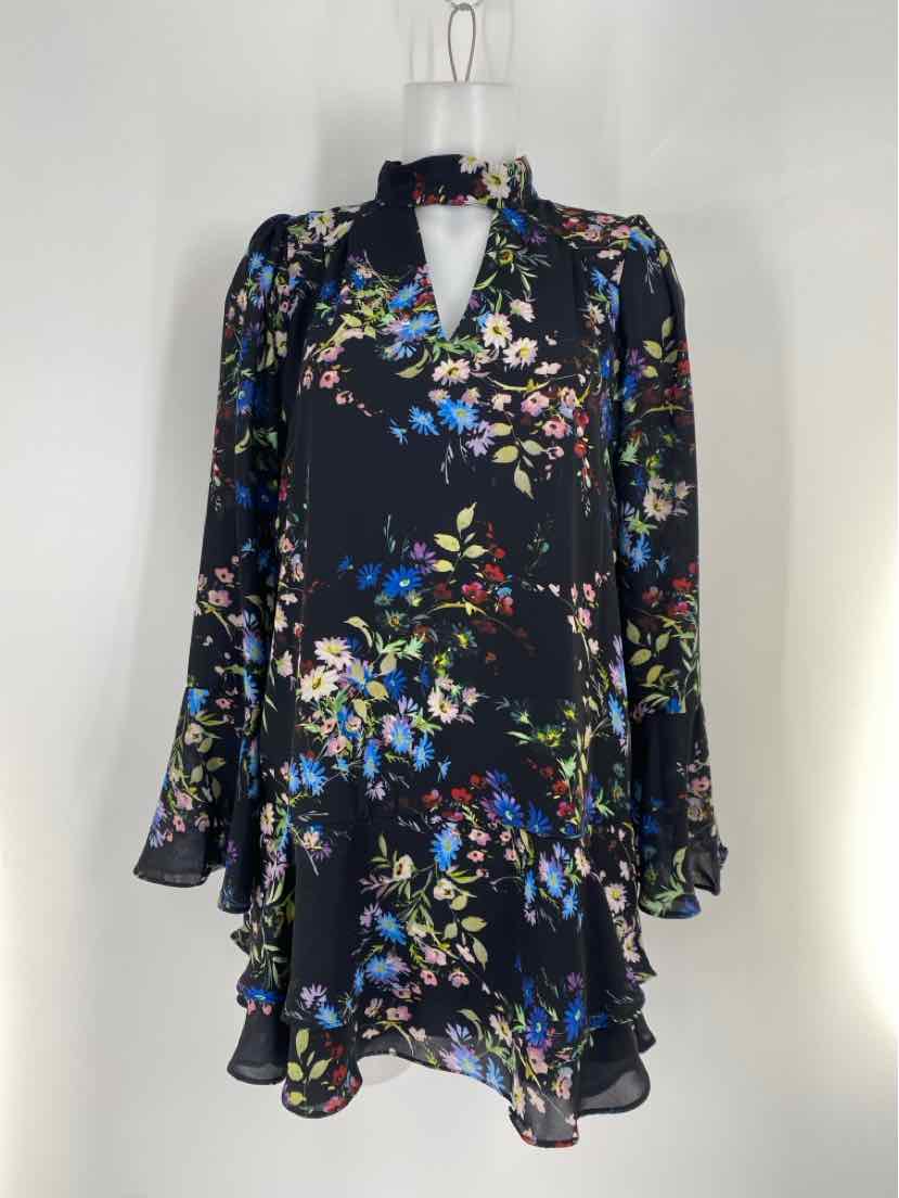Size S PARKER Black Print Dress