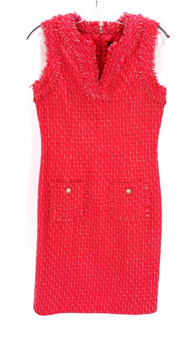 Size 2 KARL LAGERFELD Peach Tweed Dress