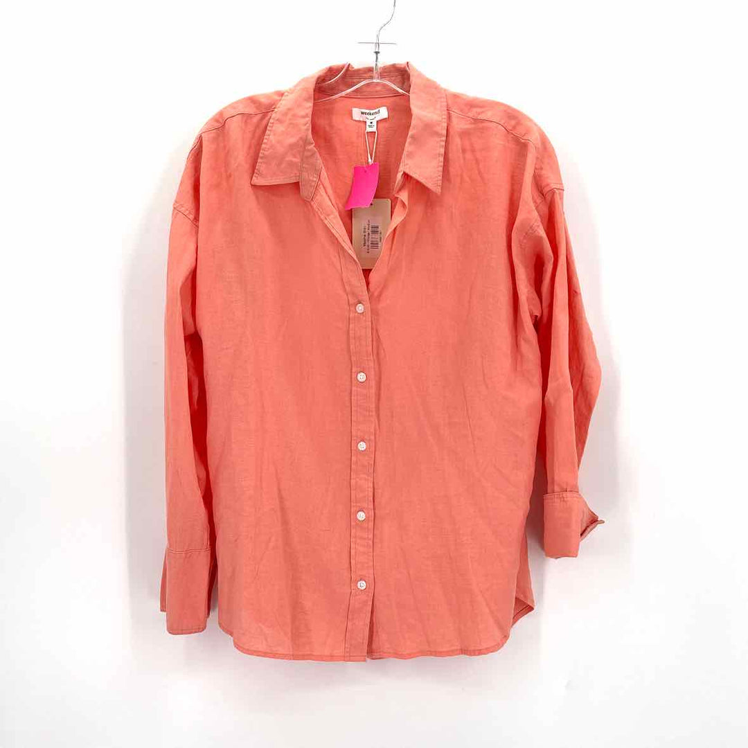 Size M WEEKEND Orange Linen Shirt