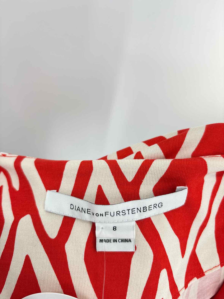 Size 8 DIANE VON FURSTENBERG Orange Dress