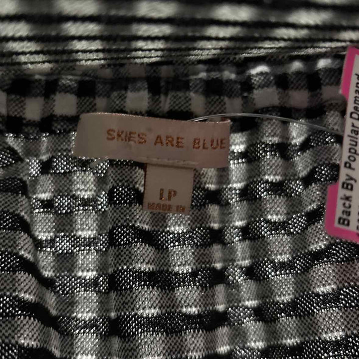 Size L SKIES ARE BLUE Black/White Skirt