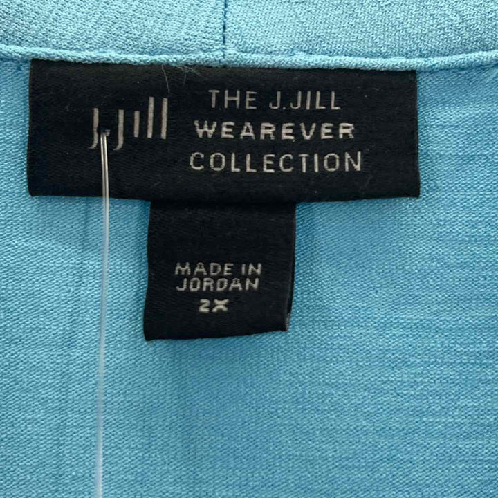 Size 2X J JILL Light Blue Knit Shirt