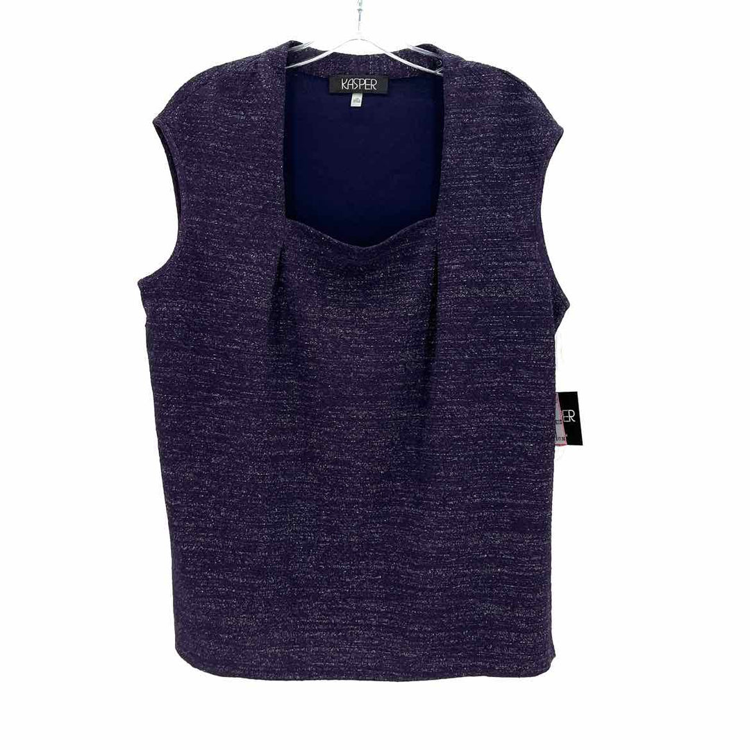 Size 1X KASPER Purple Shirt