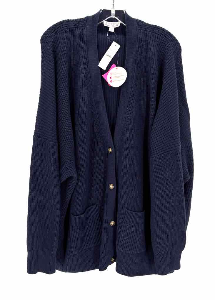 Size 3X J Crew Navy Knit Cardigan