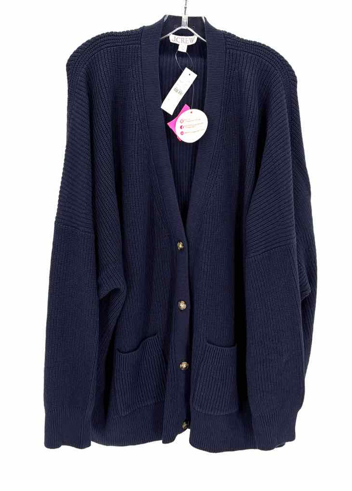 Size 3X J Crew Navy Knit Cardigan