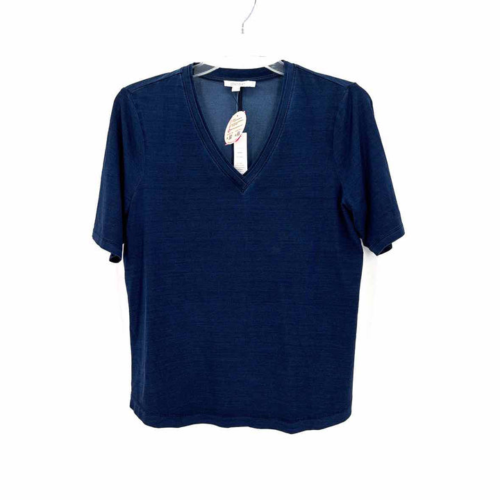 Size L Chico's Navy Cotton Knit Shirt
