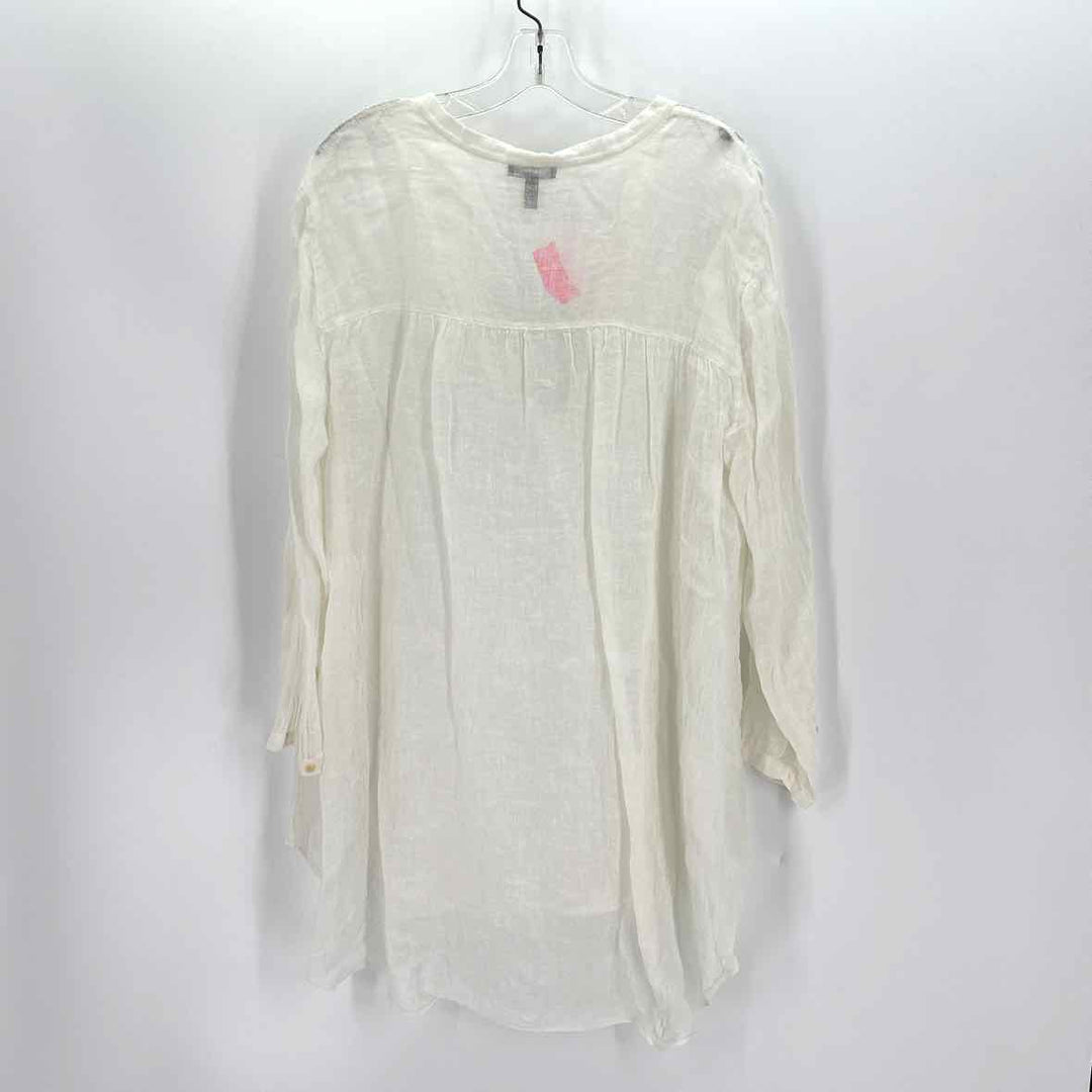 Size L Eileen Fisher White Shirt
