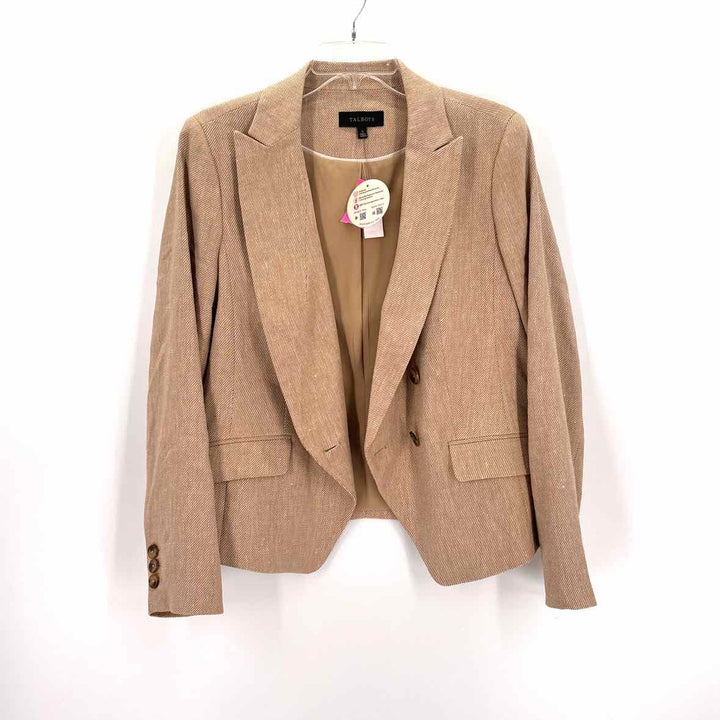 Size 10 Talbots TAN PRINT Blazer