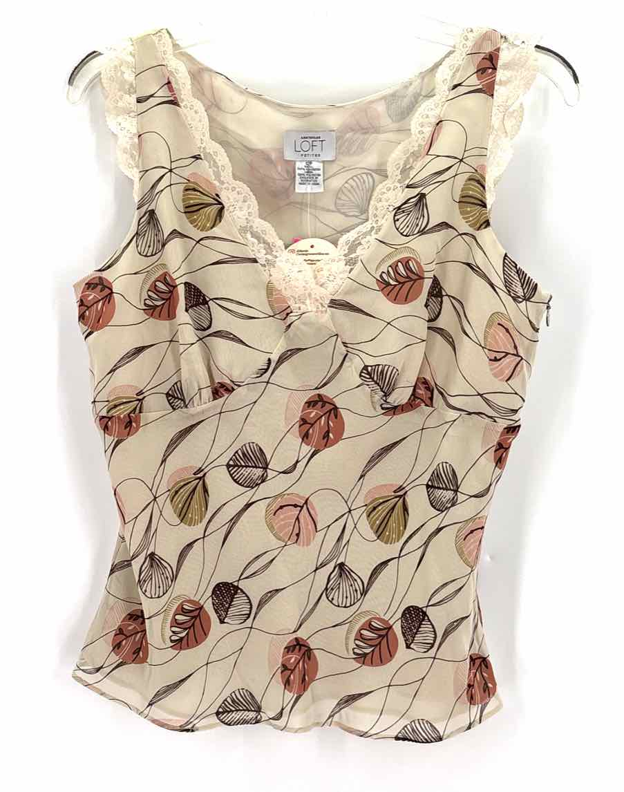 Size 12 LOFT Taupe Lace Shirt