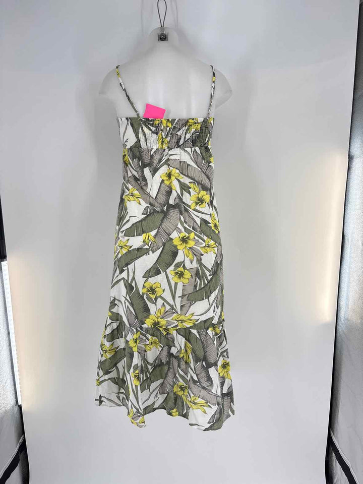 Size 2 Banana Republic Yellow Print Dress