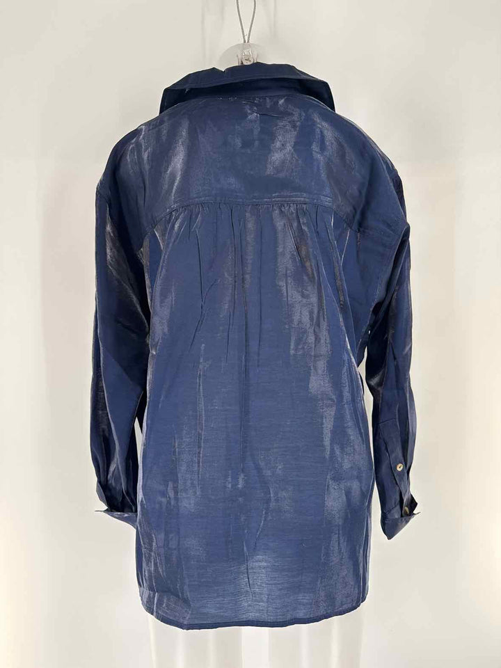 Size L Pilcro & the Letterpress Blue Shirt