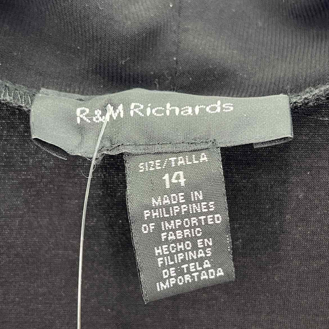 Size 14 R&M RICHARDS Black Mesh Cardigan