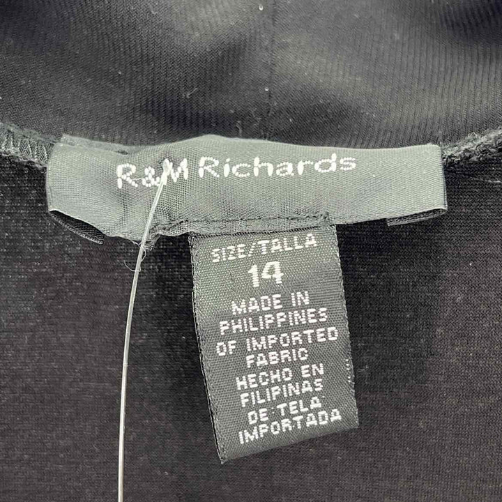 Size 14 R&M RICHARDS Black Mesh Cardigan
