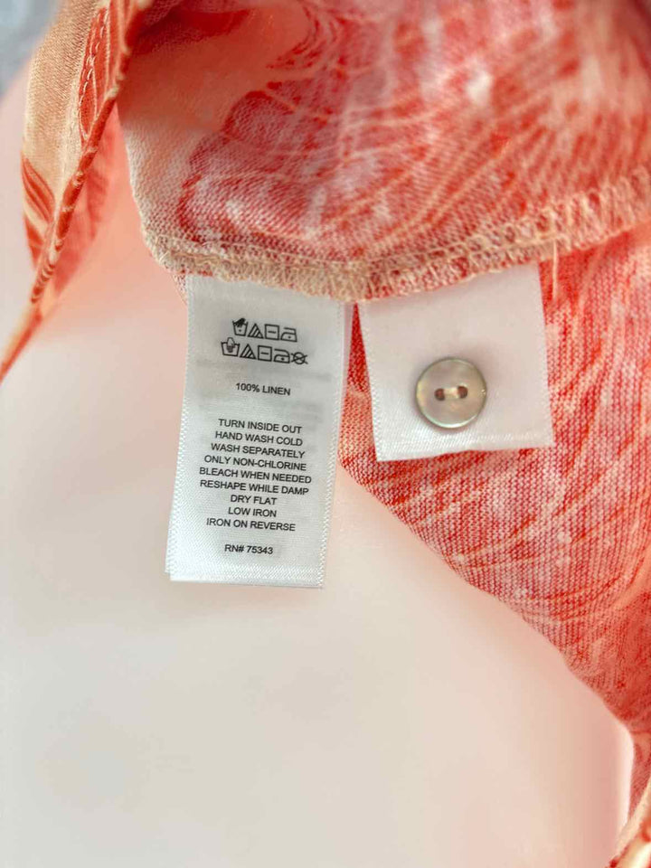 Size S TAHARI ORANGE PRINT Shirt
