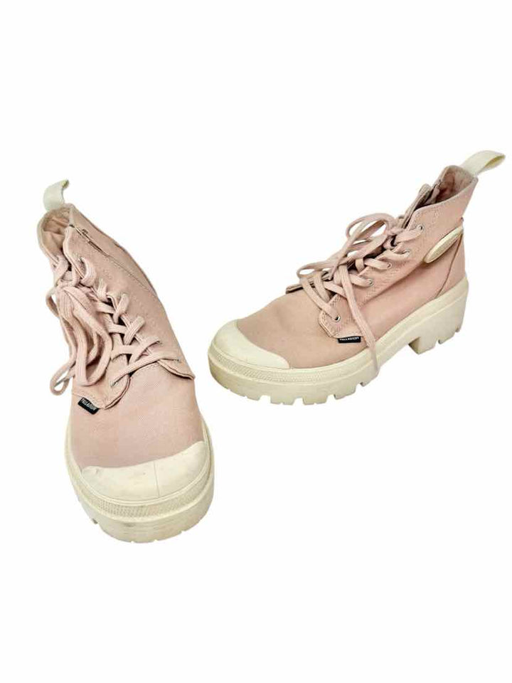 Shoe Size 8 Pink Canvas Boots