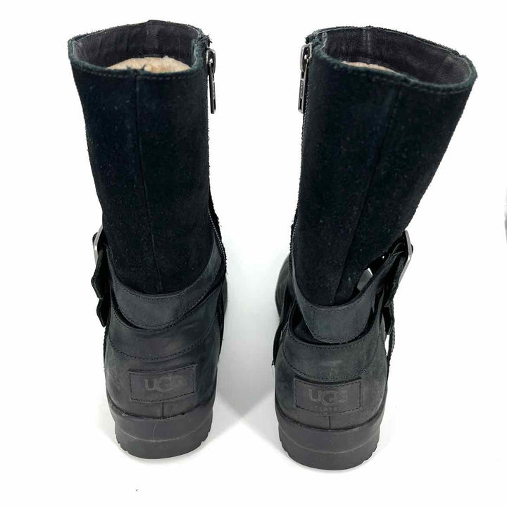 Shoe Size 6.5 Ugg Black Leather Boots