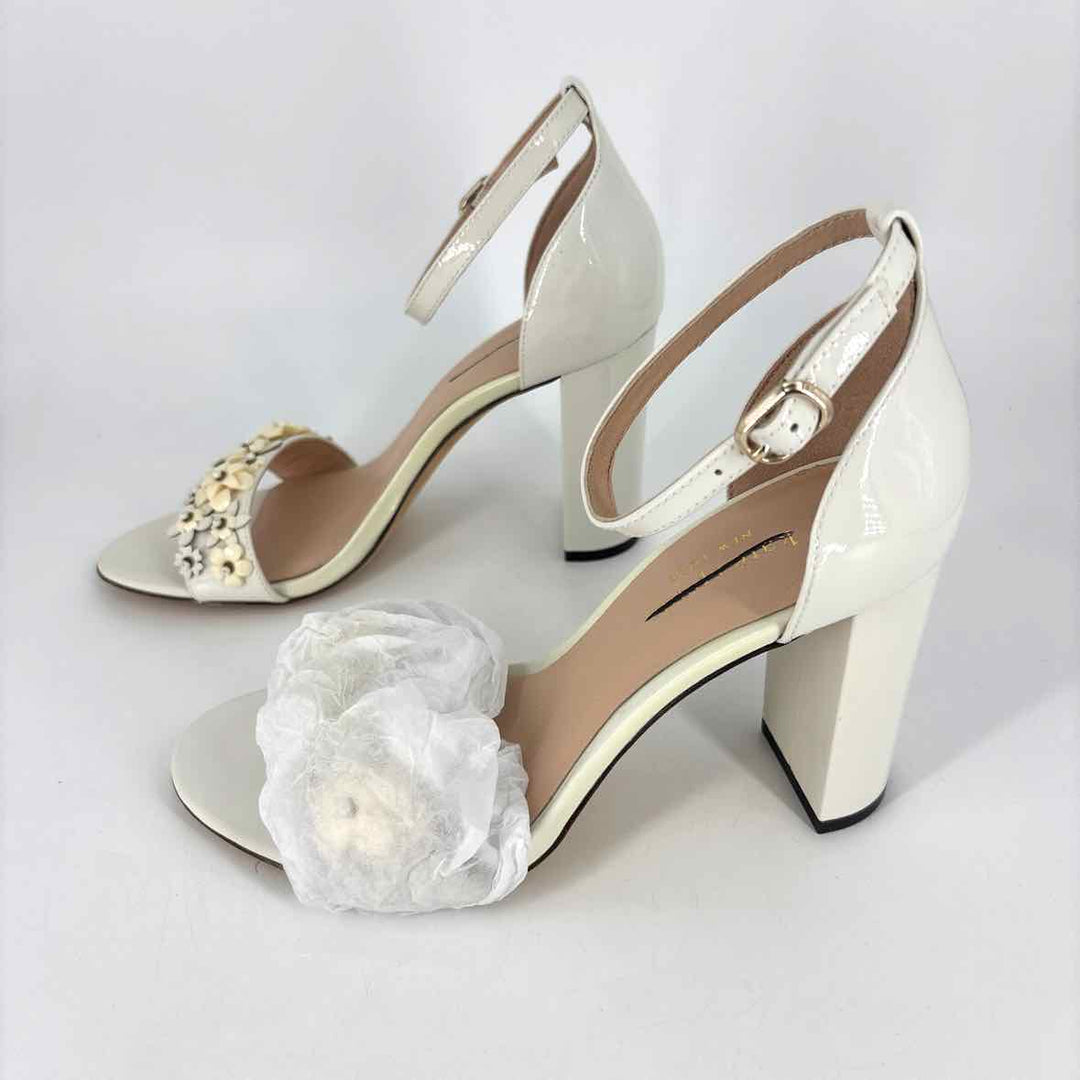 Shoe Size 7 Kate Spade White PATENT Beaded Pumps