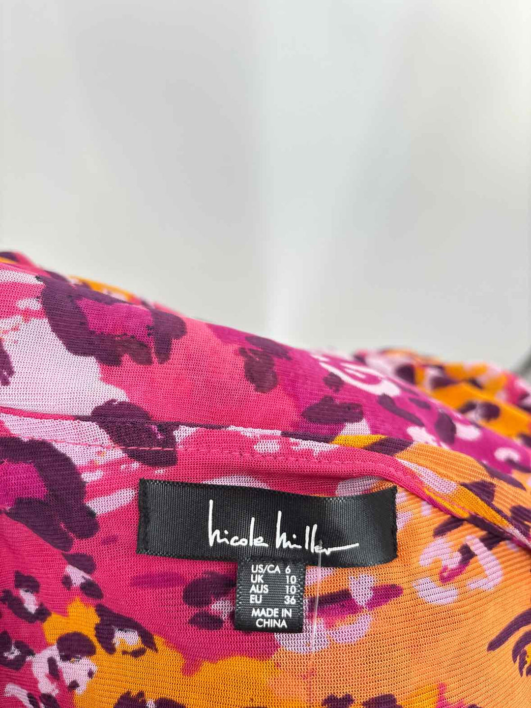 Size 6 NICOLE MILLER Multi-Color Dress