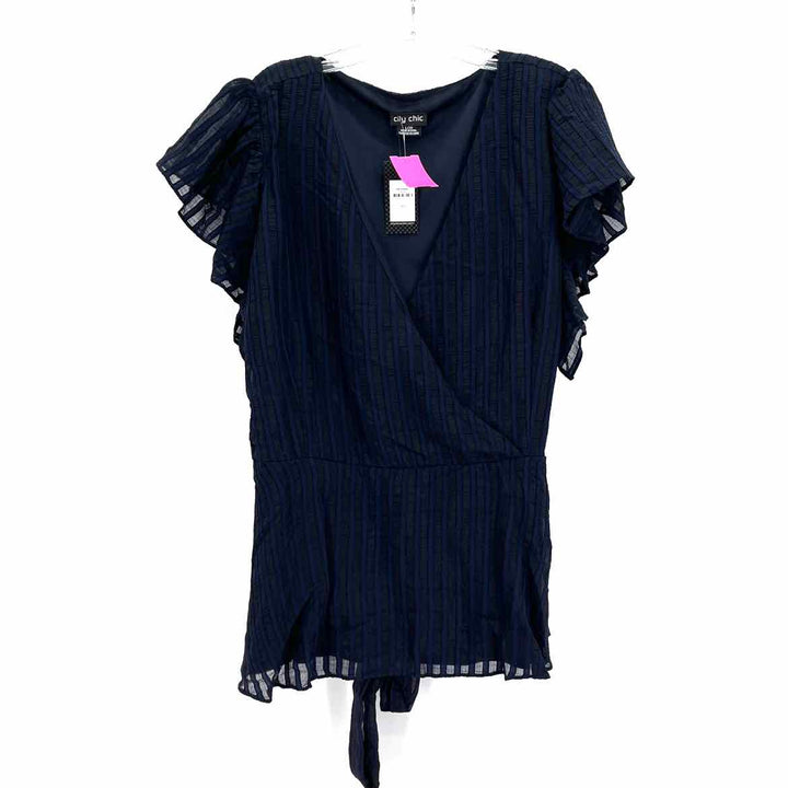 Size L CITY CHIC Navy Shirt