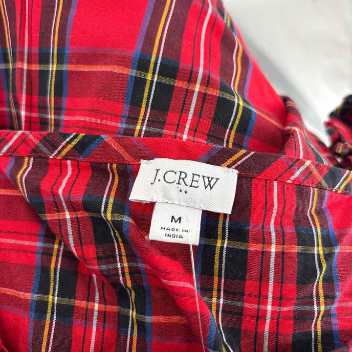 Size M J Crew Red Print Shirt