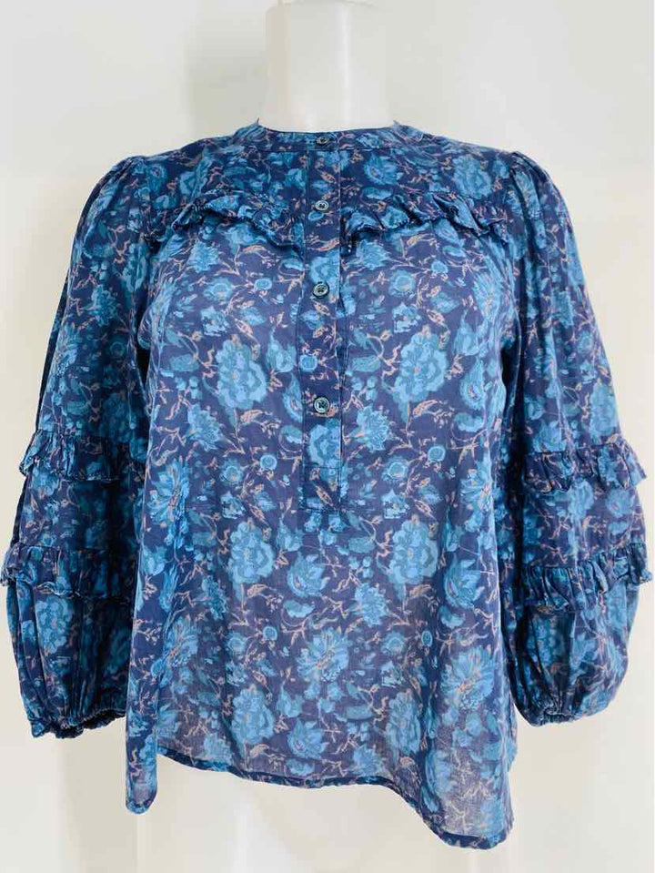Size XS Navy Print Shirt