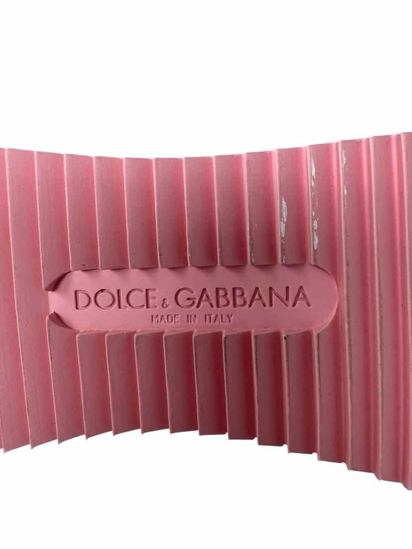 Shoe Size 38.5 Dolce &amp; Gabbana Pink Leather Lace Luxury - Sneakers