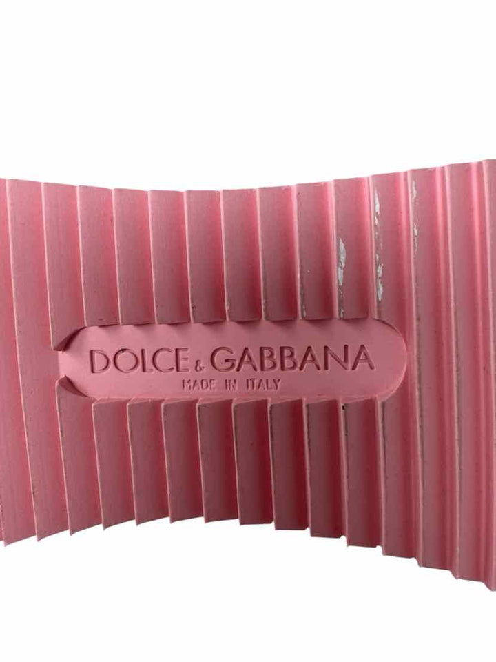 Shoe Size 38.5 Dolce &amp; Gabbana Pink Leather Lace Luxury - Sneakers