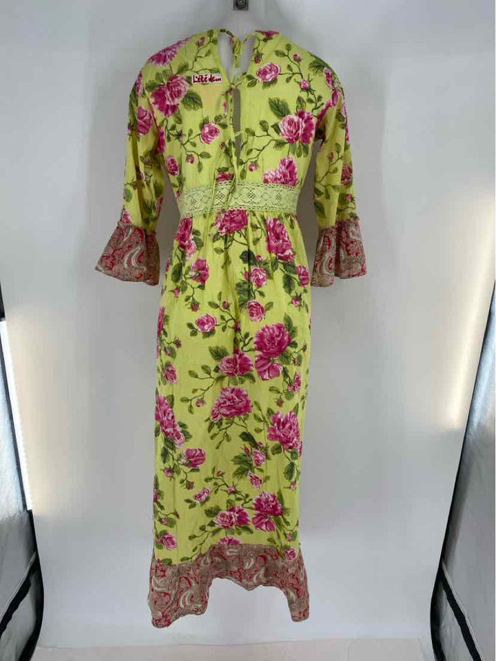 Size L Green Print Dress