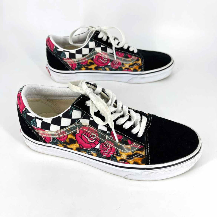Shoe Size 8.5 Vans Multi-Color Suede Canvas Sneakers