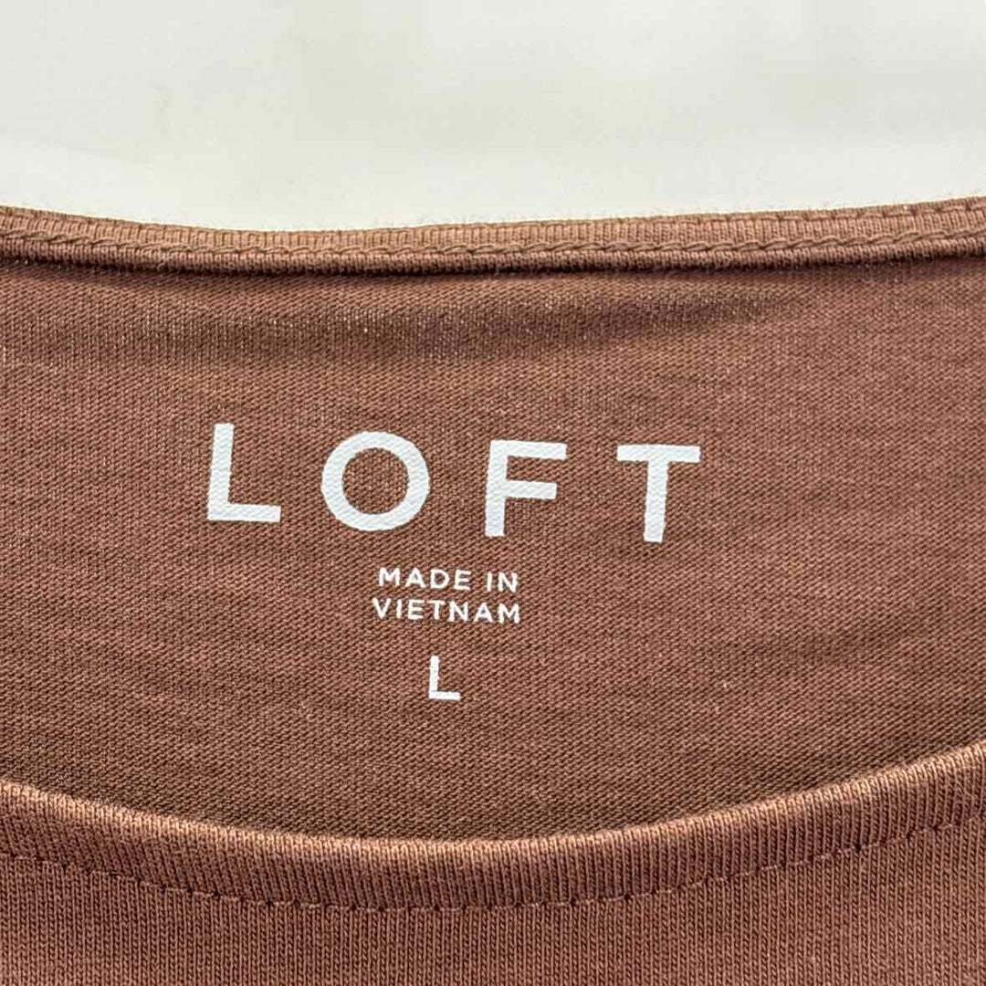 Size L LOFT Brown Shirt
