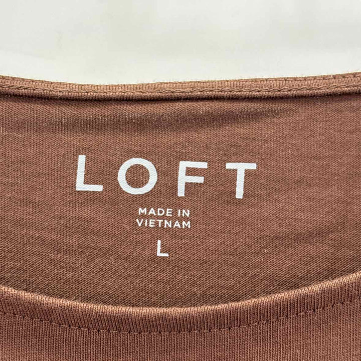 Size L LOFT Brown Shirt