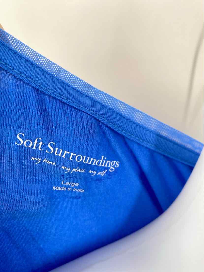 Size L SOFT SURROUNDINGS Blue Shirt
