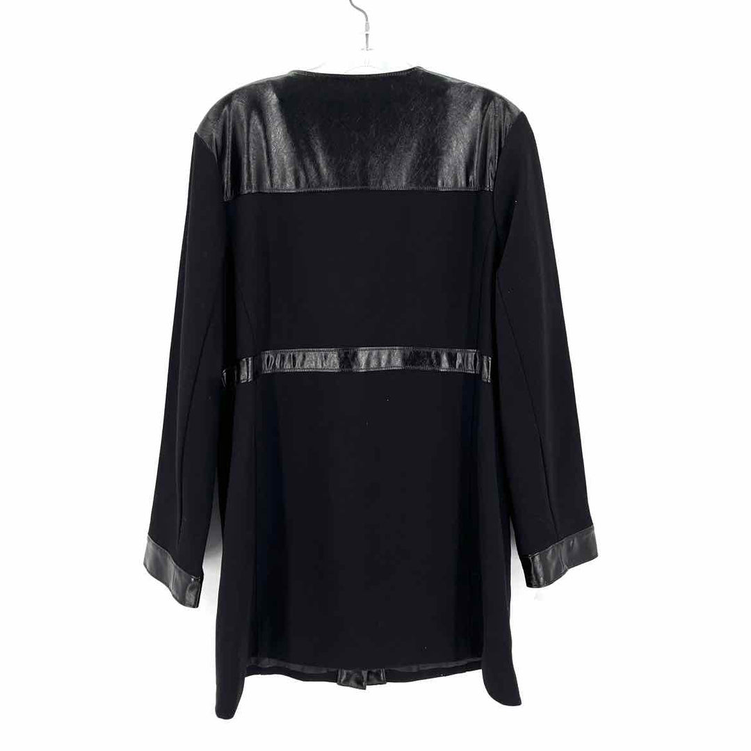 Size M DENNIS BASSO Black Faux Leather Jacket