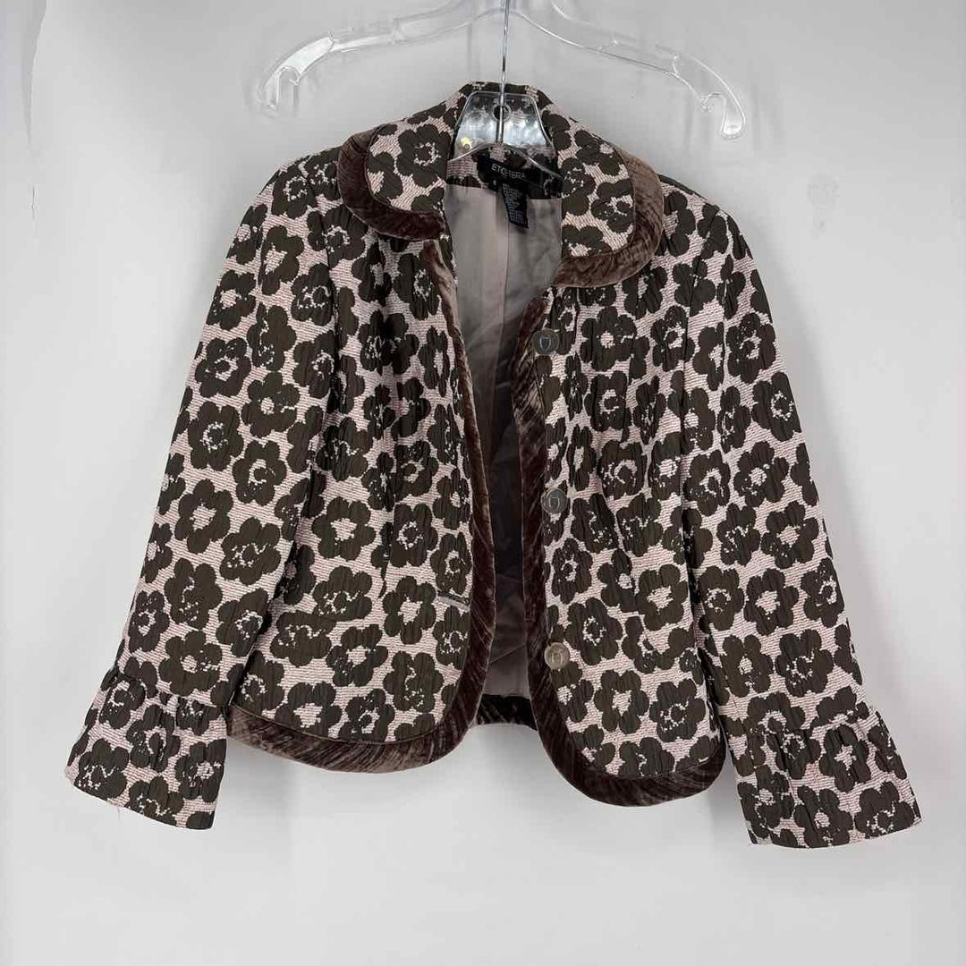 Size 4 ETCETERA Brown Velour Blazer