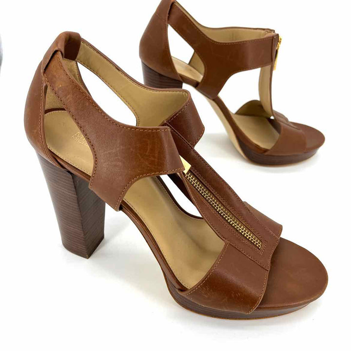 Shoe Size 10 Michael Kors Brown Leather Sandals