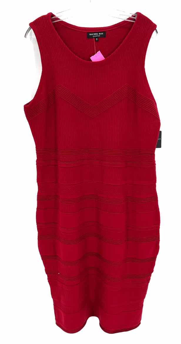 Size 2X RACHEL ROY Red Knit Dress