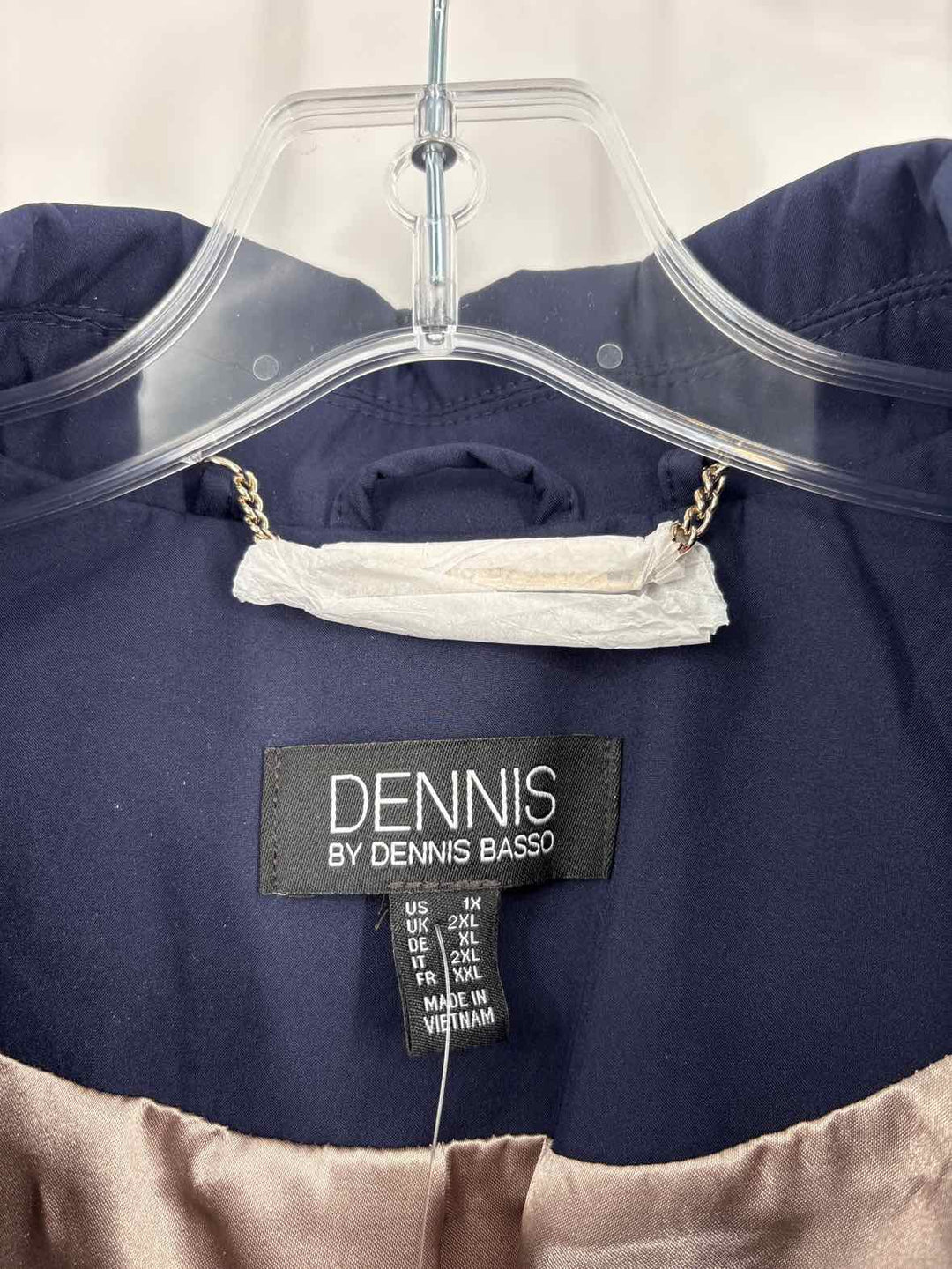 Size 1X DENNIS BASSO Navy Jacket