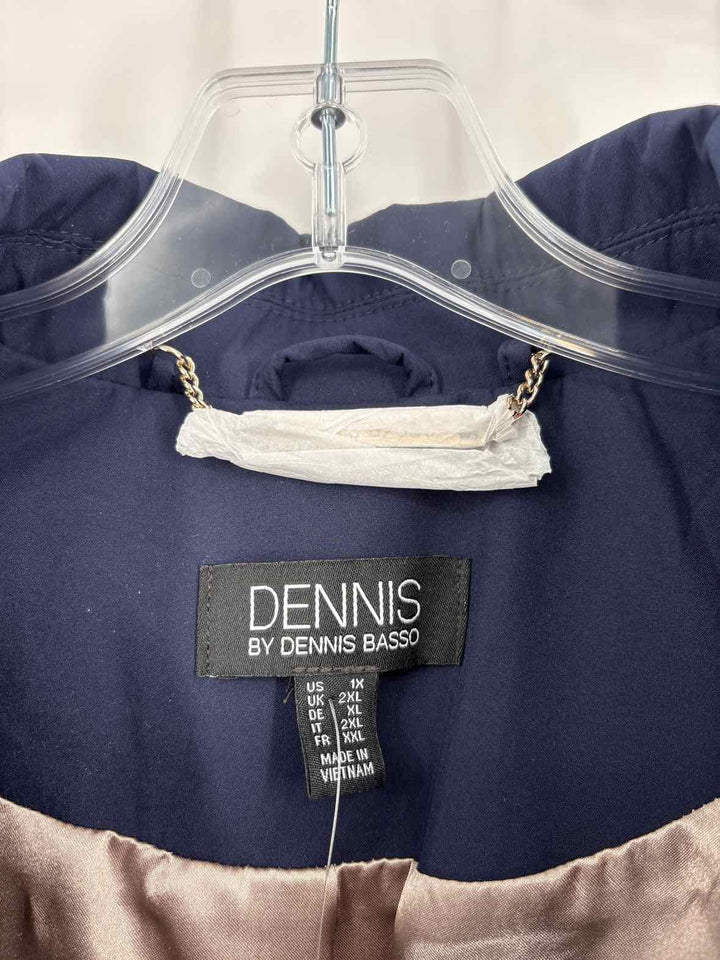 Size 1X DENNIS BASSO Navy Jacket