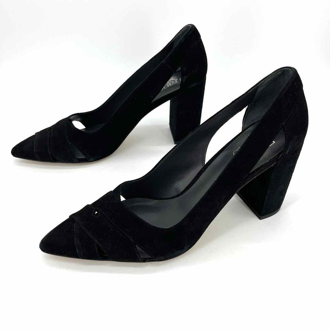 Shoe Size 9 FRANCO SARTO Black Suede Pumps