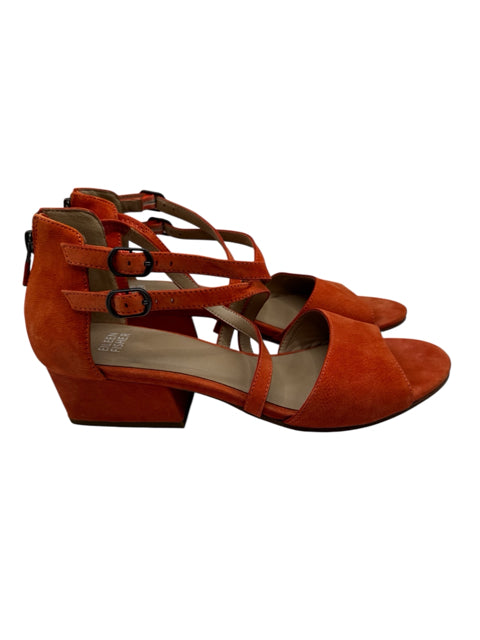 Shoe Size 9 Eileen Fisher Orange Suede Sandals