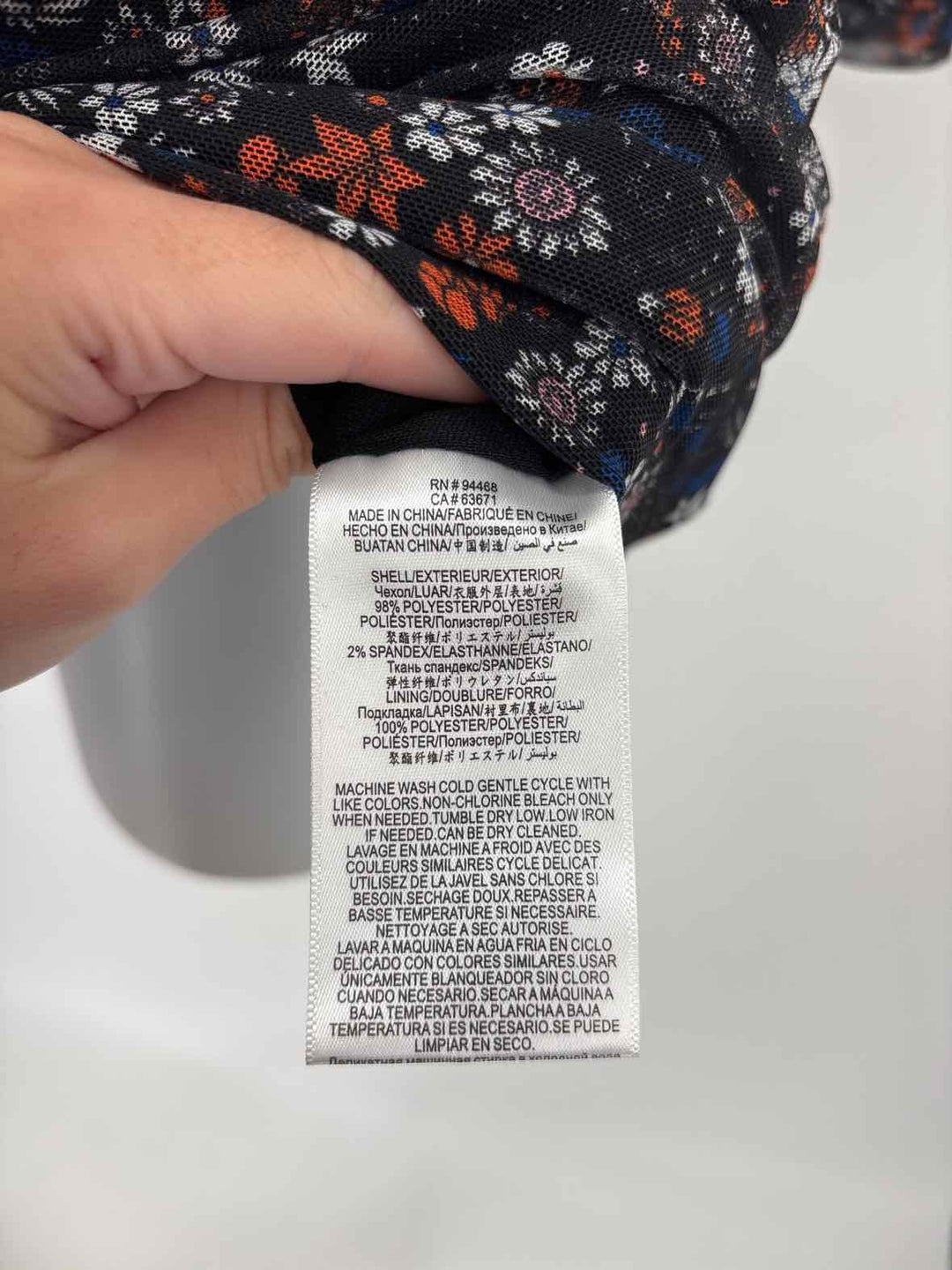 Size 10 BCBG Black Print Dress