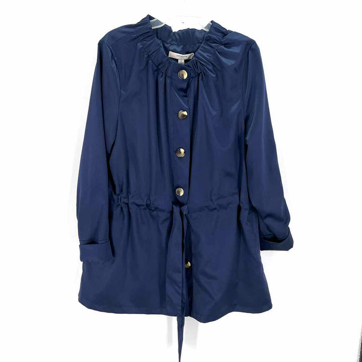 Size XL LIZ CLAIBORNE Navy Sateen Jacket