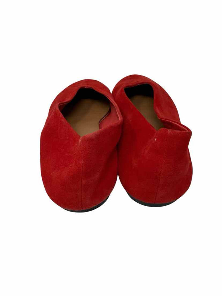 Shoe Size 9 ZARA Red Leather Flats