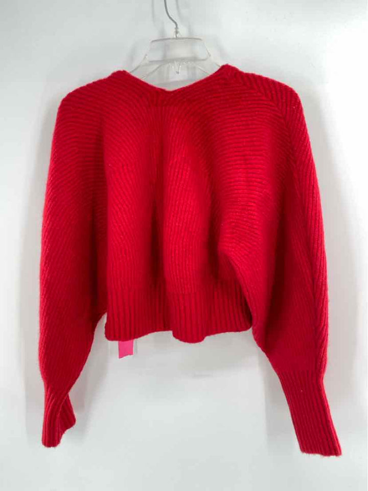 Size M Anthropologie Red Cardigan