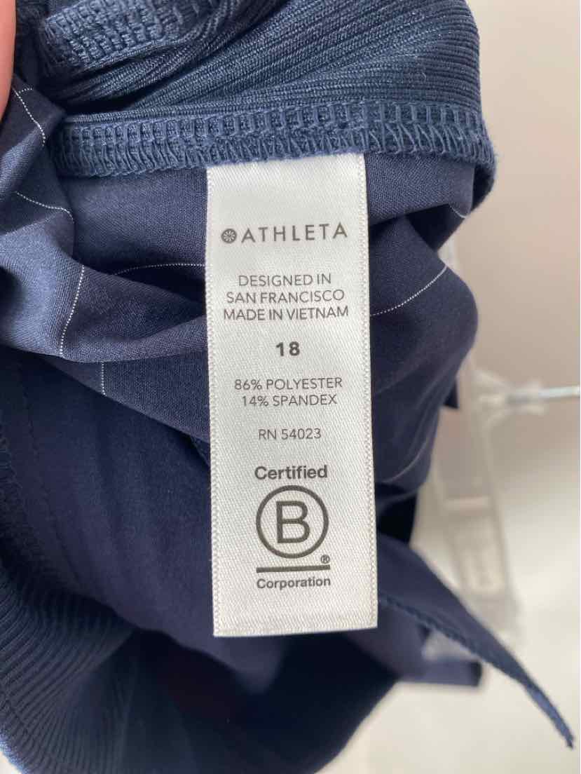 Size 18 Athleta Navy Print Pants