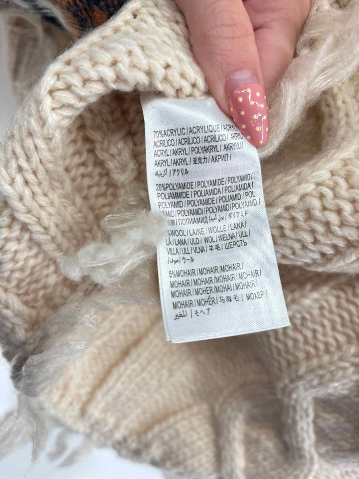 Size XS FARM RIO Ivory Knit Cardigan