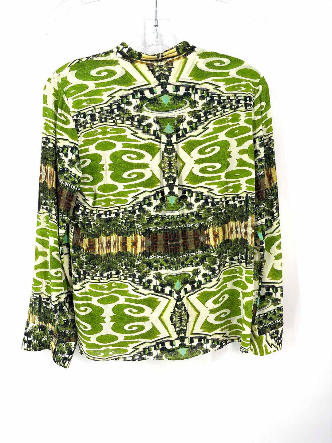 Size S Alice + Olivia Green Print Shirt
