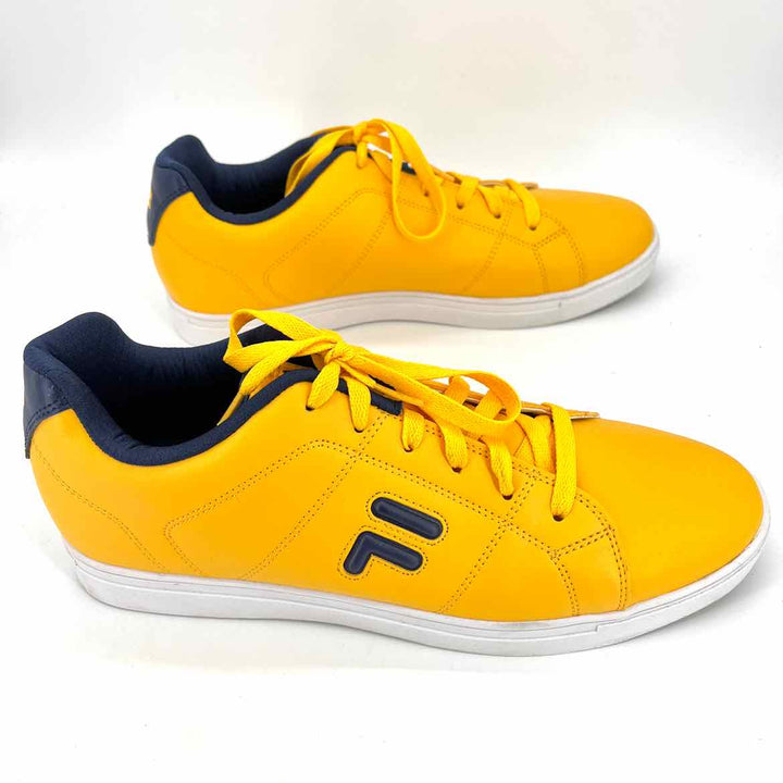 Shoe Size 44 FILA Yellow Faux Leather Sneakers