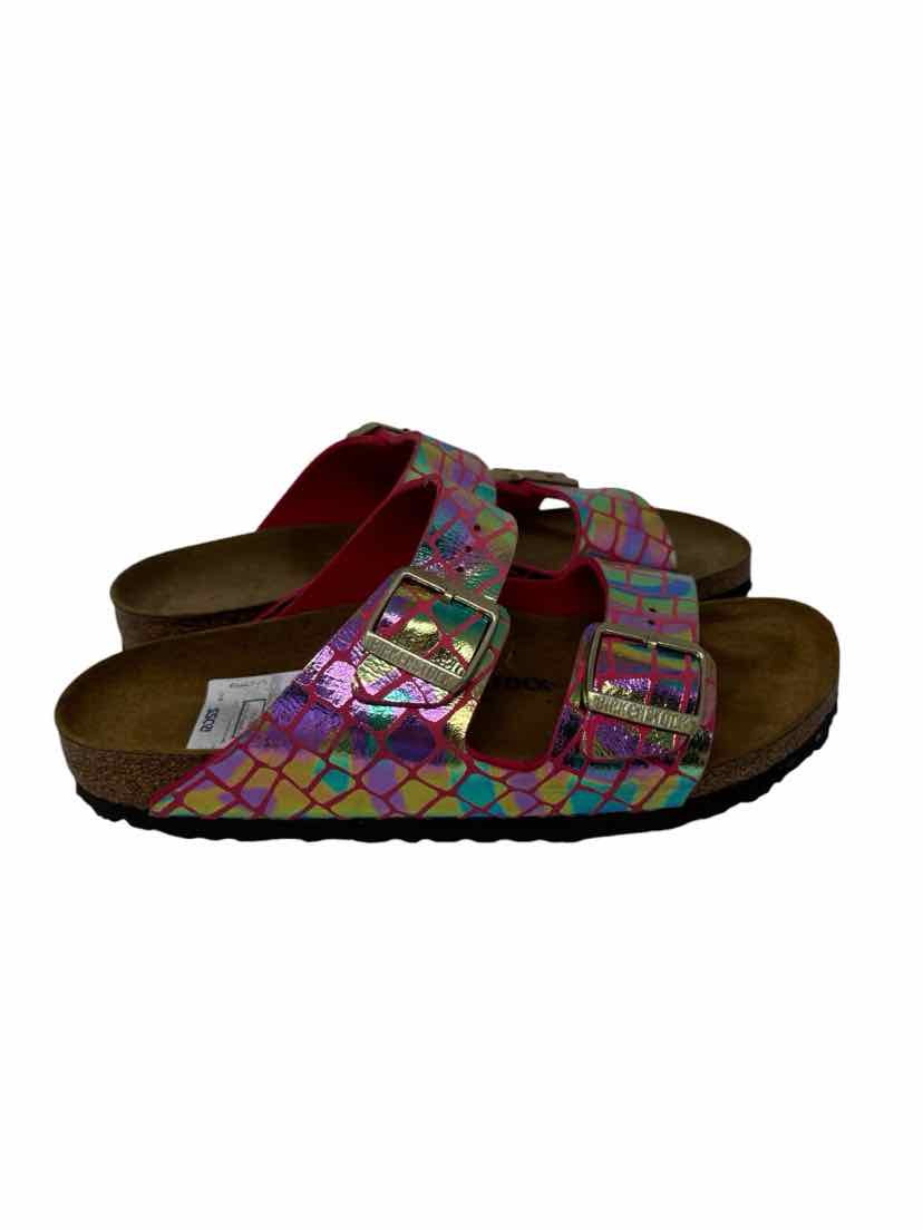 Shoe Size 10 Birkenstock Pink Leather Sandals