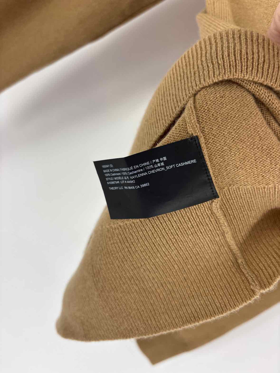 Size S THEORY Camel Cashmere Sweater